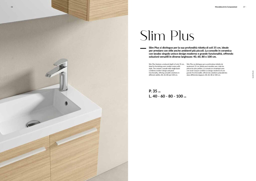 Slim Plus – Meuble salle de bain compact et design