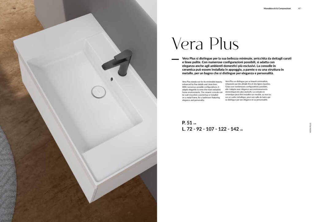Vera Plus – Meuble salle de bain minimaliste et élégant