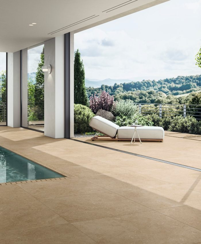 Carreaux grès cérame pour terrasse contemporaine - Palette de gris et anthracite